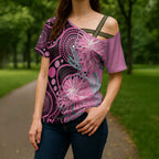 Australia Grevillea Cross Shoulder Shirt Aussie Native Spider Flower Indigenous Art