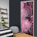 Australia Grevillea Door Cover Aussie Native Spider Flower Indigenous Art