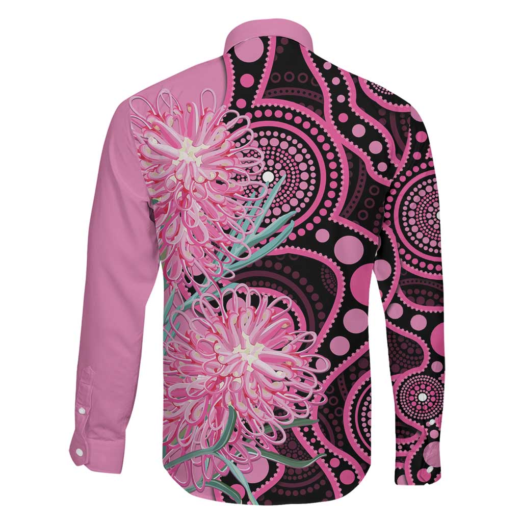 Australia Grevillea Family Matching Off Shoulder Maxi Dress and Hawaiian Shirt Aussie Native Spider Flower Indigenous Art