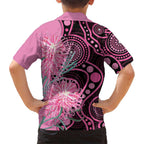 Australia Grevillea Family Matching Summer Maxi Dress and Hawaiian Shirt Aussie Native Spider Flower Indigenous Art