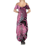 Australia Grevillea Family Matching Summer Maxi Dress and Hawaiian Shirt Aussie Native Spider Flower Indigenous Art