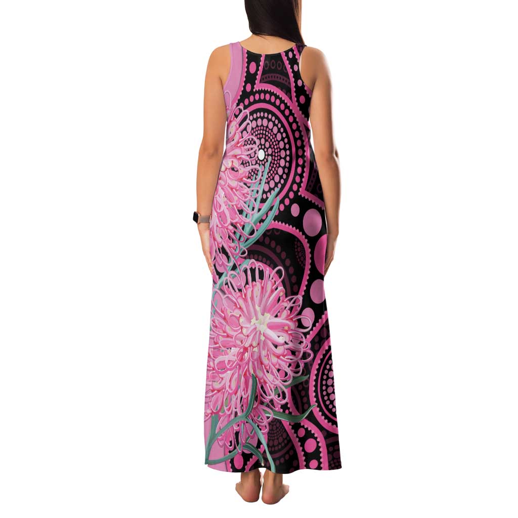 Australia Grevillea Family Matching Tank Maxi Dress and Hawaiian Shirt Aussie Native Spider Flower Indigenous Art