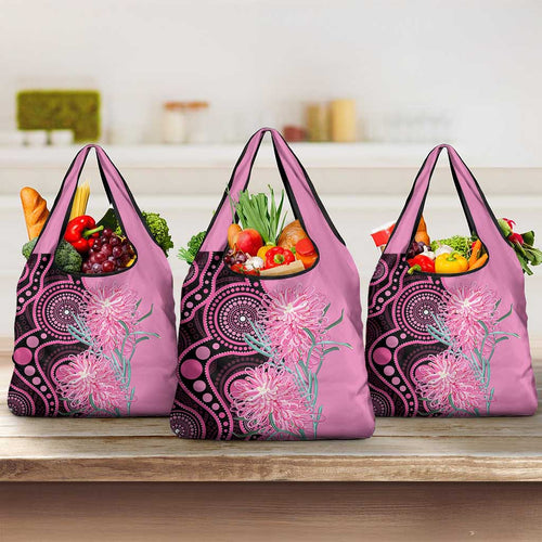 Australia Grevillea Grocery Bag Aussie Native Spider Flower Indigenous Art