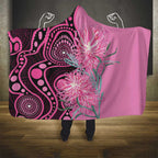 Australia Grevillea Hooded Blanket Aussie Native Spider Flower Indigenous Art