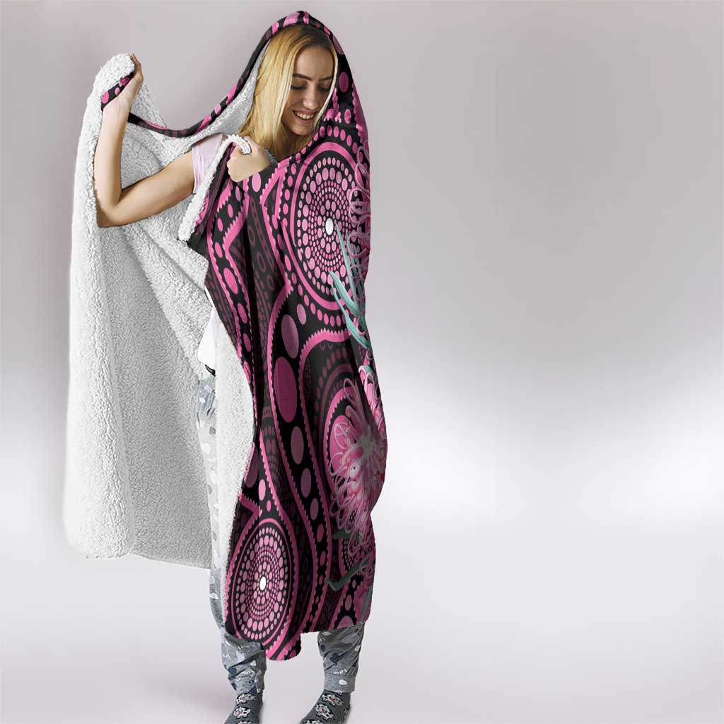 Australia Grevillea Hooded Blanket Aussie Native Spider Flower Indigenous Art