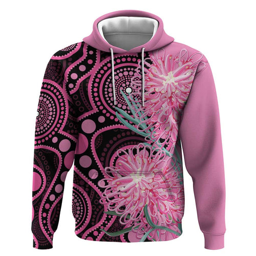 Australia Grevillea Hoodie Aussie Native Spider Flower Indigenous Art