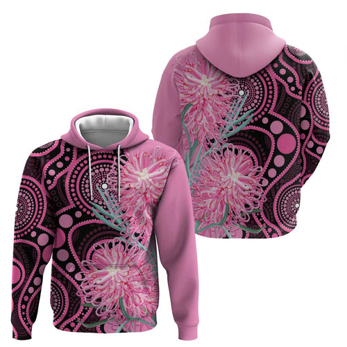 Australia Grevillea Hoodie Aussie Native Spider Flower Indigenous Art