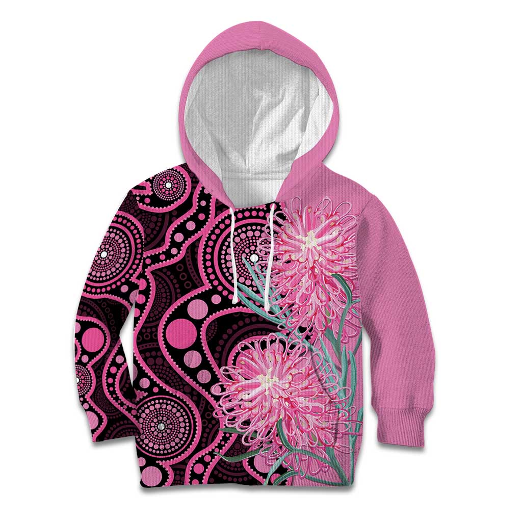 Australia Grevillea Kid Hoodie Aussie Native Spider Flower Indigenous Art