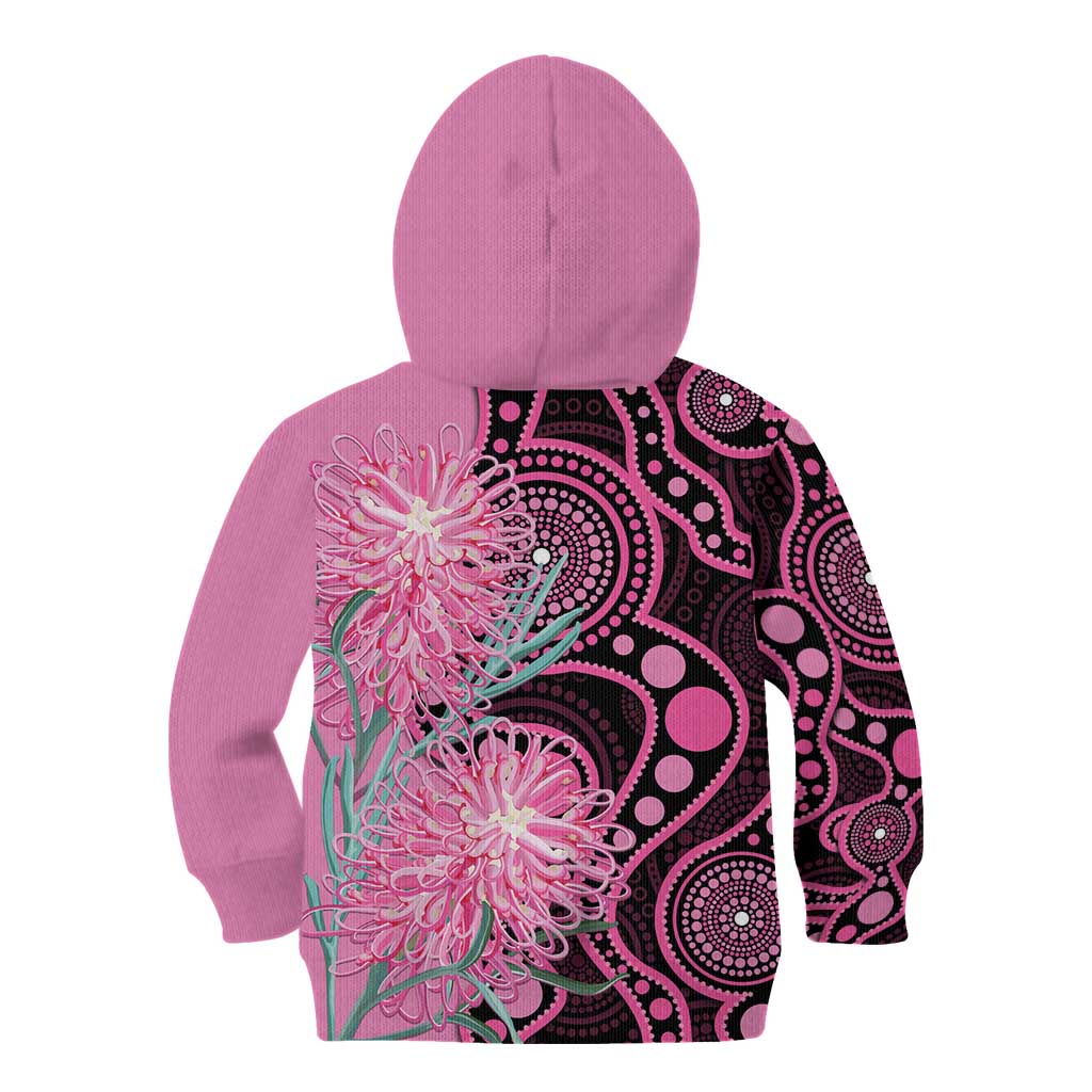 Australia Grevillea Kid Hoodie Aussie Native Spider Flower Indigenous Art