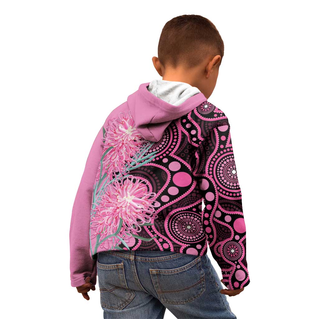 Australia Grevillea Kid Hoodie Aussie Native Spider Flower Indigenous Art
