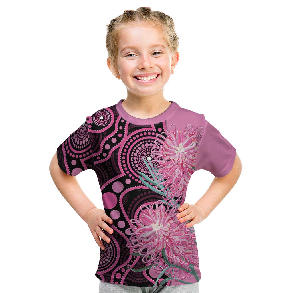 Australia Grevillea Kid T Shirt Aussie Native Spider Flower Indigenous Art