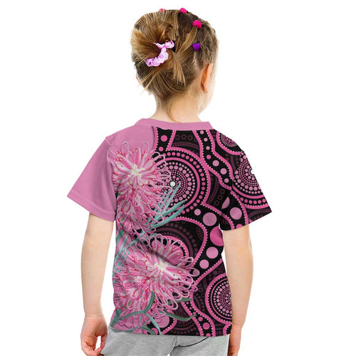 Australia Grevillea Kid T Shirt Aussie Native Spider Flower Indigenous Art