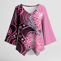 Australia Grevillea Kimono Sleeve Blouse Aussie Native Spider Flower Indigenous Art