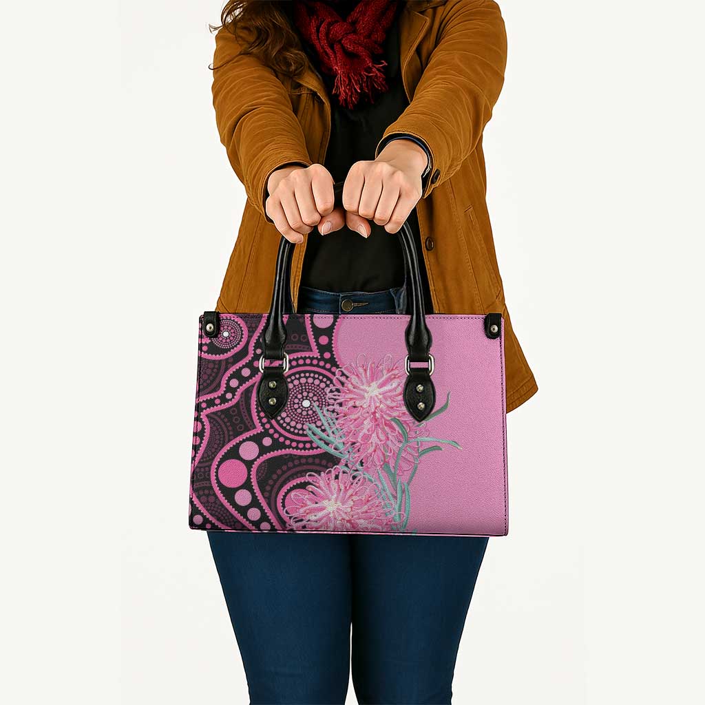 Australia Grevillea Leather Bag Aussie Native Spider Flower Indigenous Art