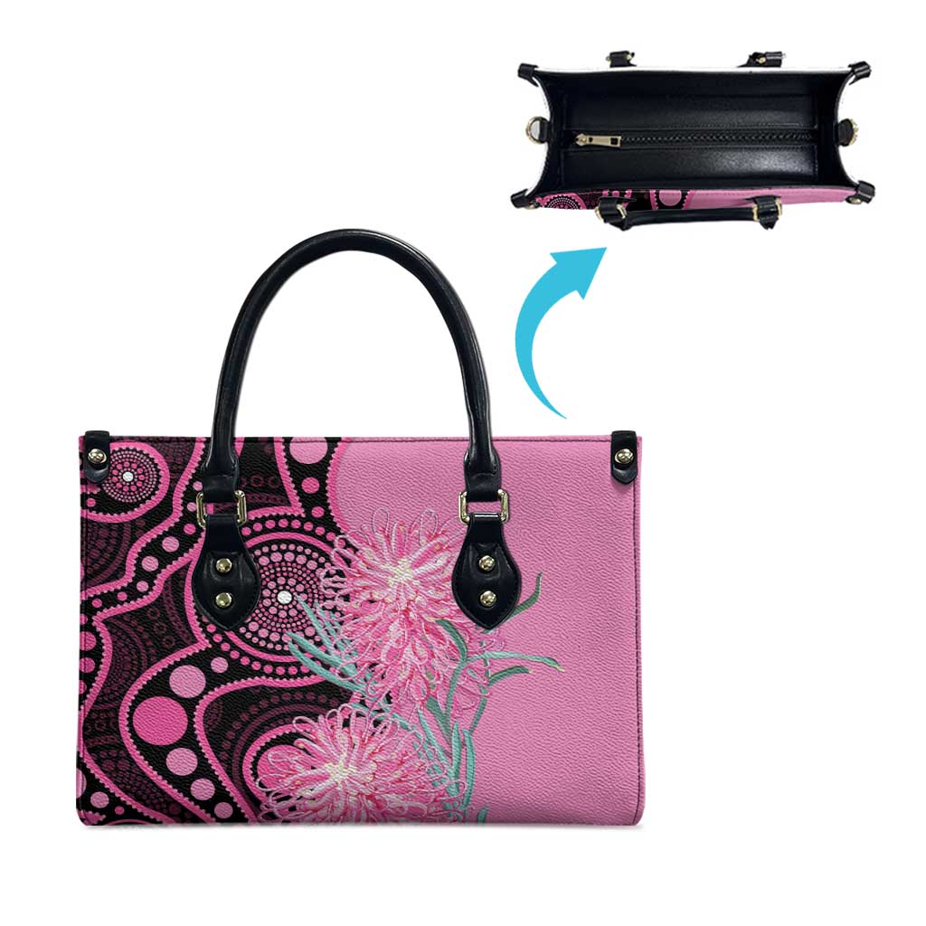 Australia Grevillea Leather Bag Aussie Native Spider Flower Indigenous Art