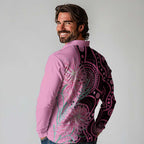 Australia Grevillea Long Sleeve Polo Shirt Aussie Native Spider Flower Indigenous Art