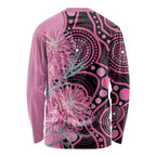 Australia Grevillea Long Sleeve Shirt Aussie Native Spider Flower Indigenous Art