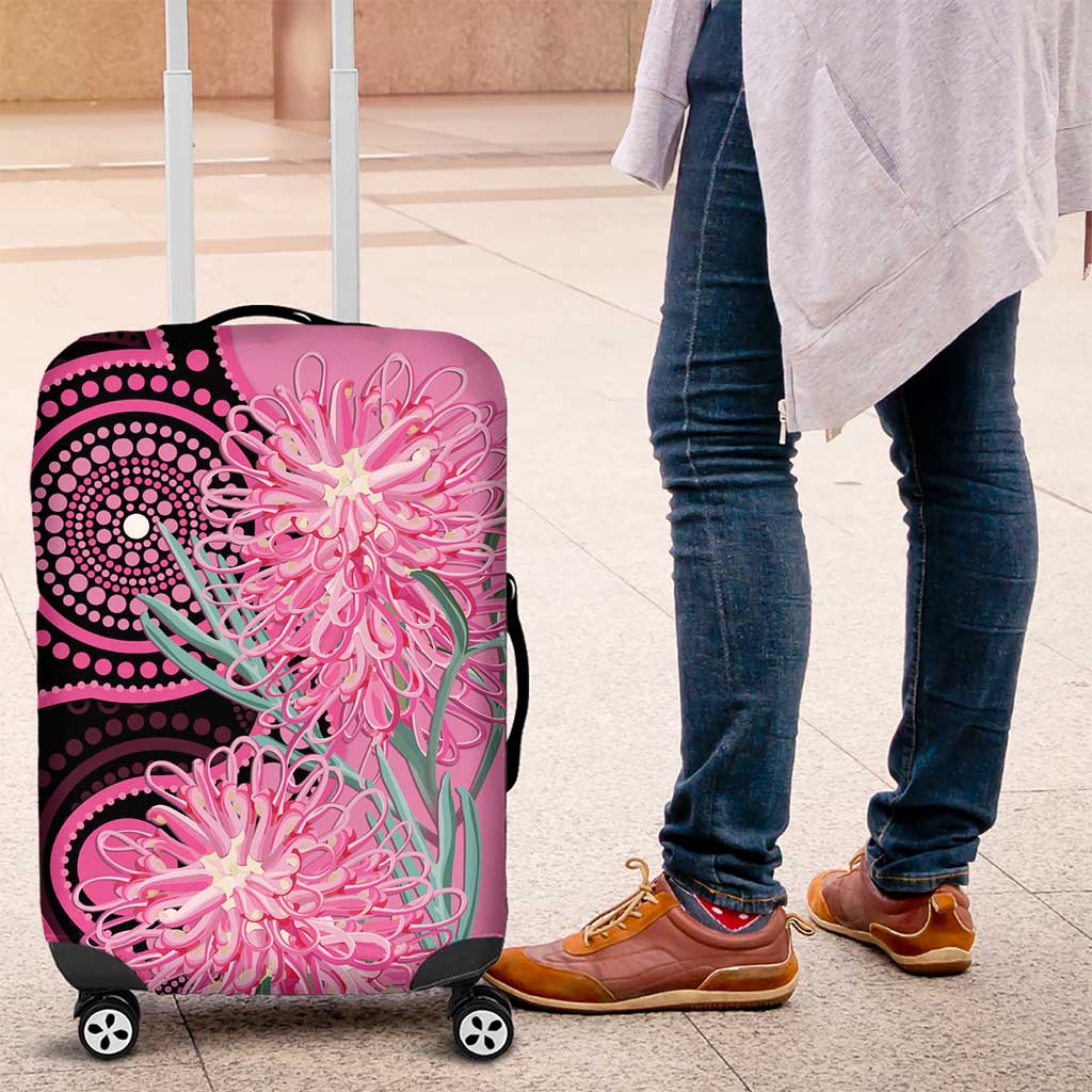 Australia Grevillea Luggage Cover Aussie Native Spider Flower Indigenous Art