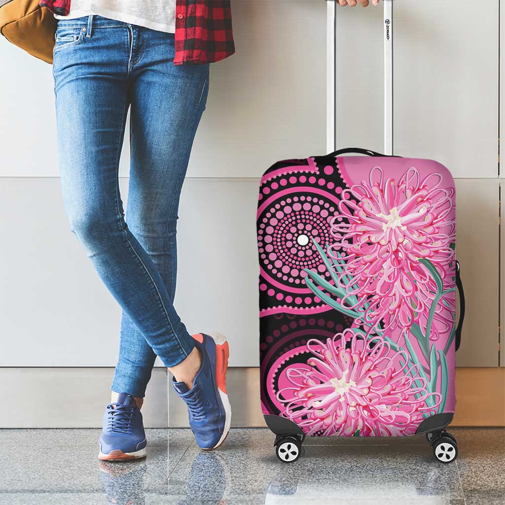 Australia Grevillea Luggage Cover Aussie Native Spider Flower Indigenous Art
