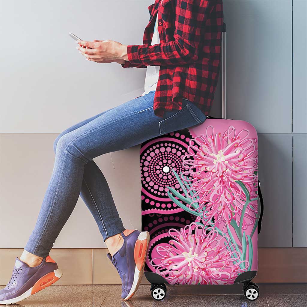 Australia Grevillea Luggage Cover Aussie Native Spider Flower Indigenous Art