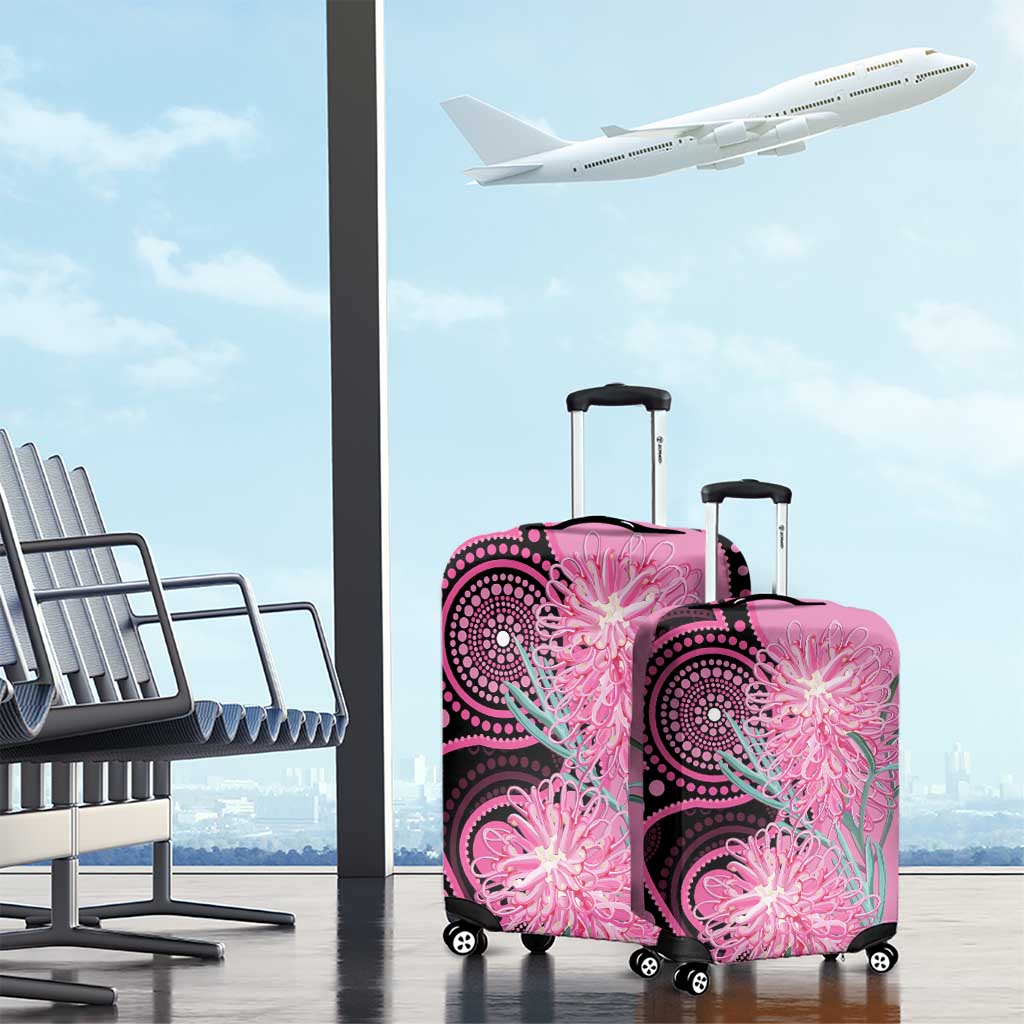 Australia Grevillea Luggage Cover Aussie Native Spider Flower Indigenous Art