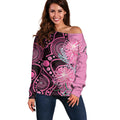Australia Grevillea Off Shoulder Sweater Aussie Native Spider Flower Indigenous Art