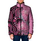 Australia Grevillea Padded Jacket Aussie Native Spider Flower Indigenous Art