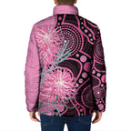 Australia Grevillea Padded Jacket Aussie Native Spider Flower Indigenous Art