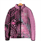 Australia Grevillea Padded Jacket Aussie Native Spider Flower Indigenous Art