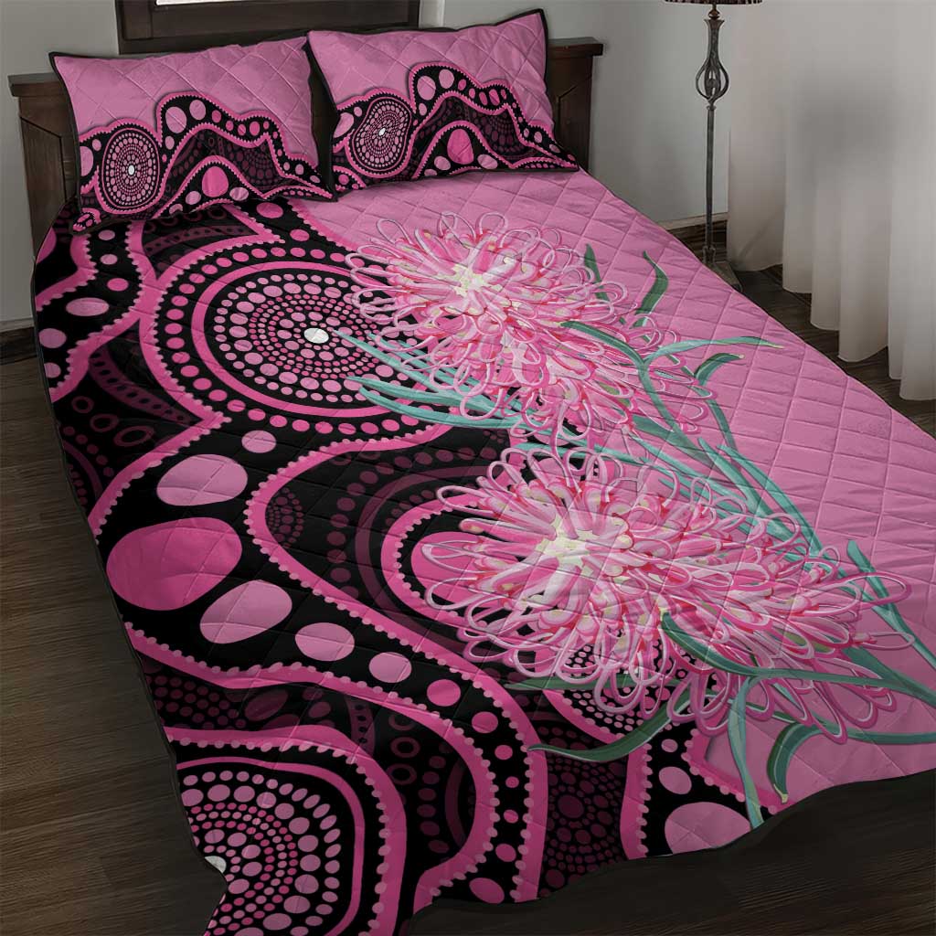 Australia Grevillea Quilt Bed Set Aussie Native Spider Flower Indigenous Art