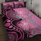 Australia Grevillea Quilt Bed Set Aussie Native Spider Flower Indigenous Art