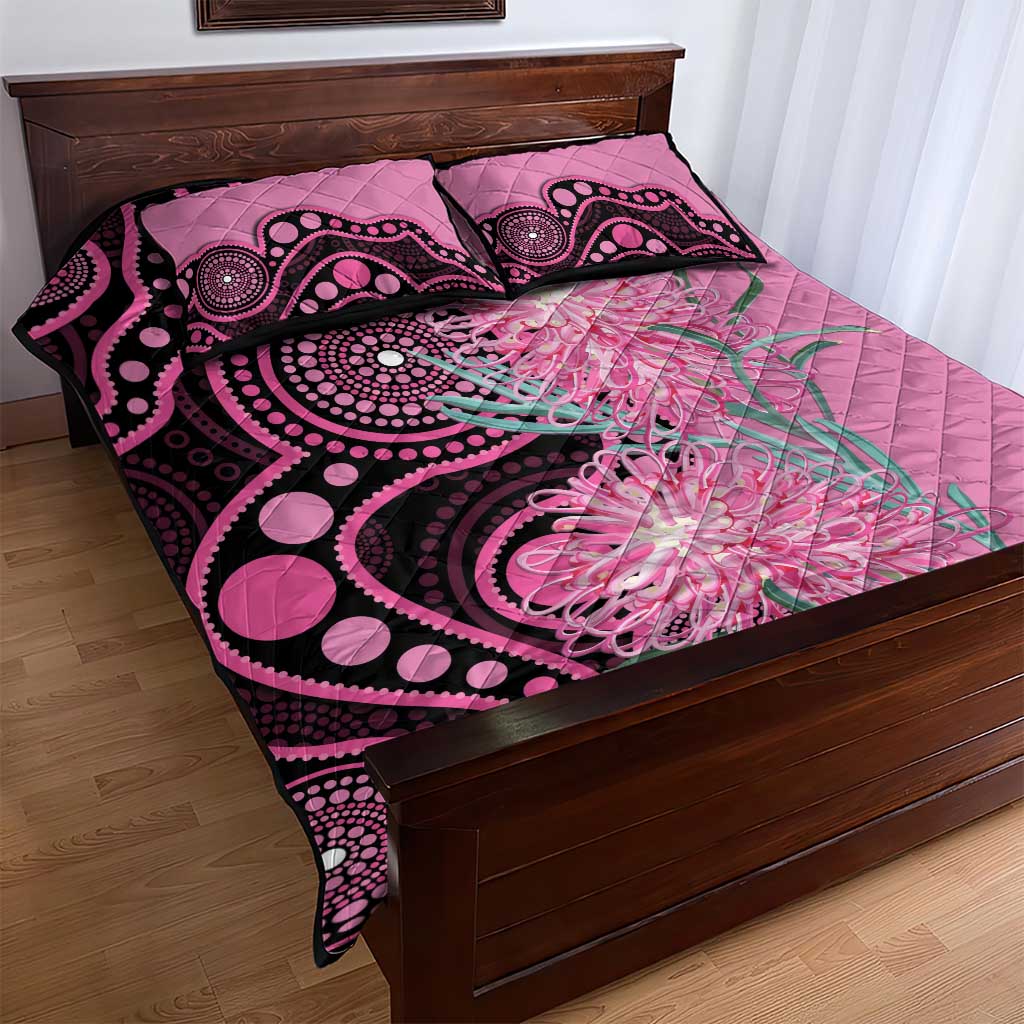 Australia Grevillea Quilt Bed Set Aussie Native Spider Flower Indigenous Art