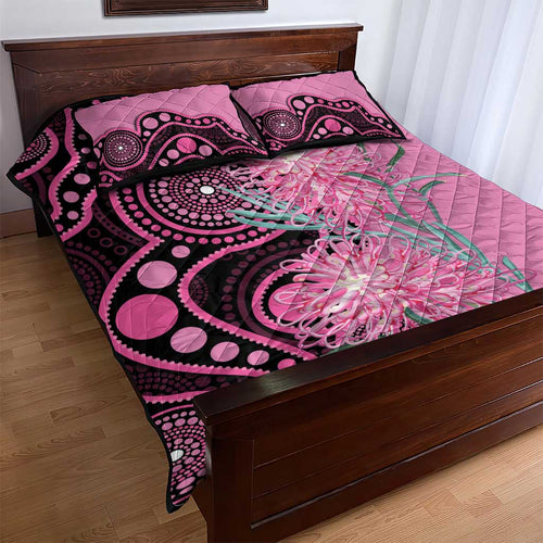 Australia Grevillea Quilt Bed Set Aussie Native Spider Flower Indigenous Art