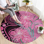 Australia Grevillea Round Carpet Aussie Native Spider Flower Indigenous Art