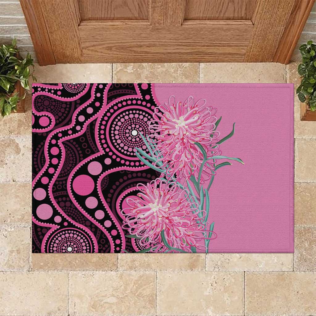 Australia Grevillea Rubber Doormat Aussie Native Spider Flower Indigenous Art