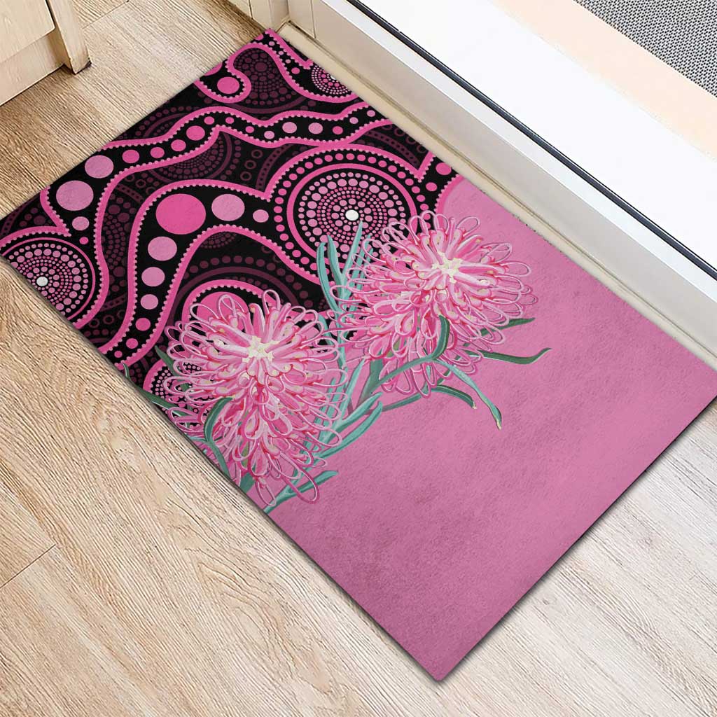 Australia Grevillea Rubber Doormat Aussie Native Spider Flower Indigenous Art