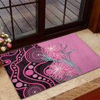 Australia Grevillea Rubber Doormat Aussie Native Spider Flower Indigenous Art