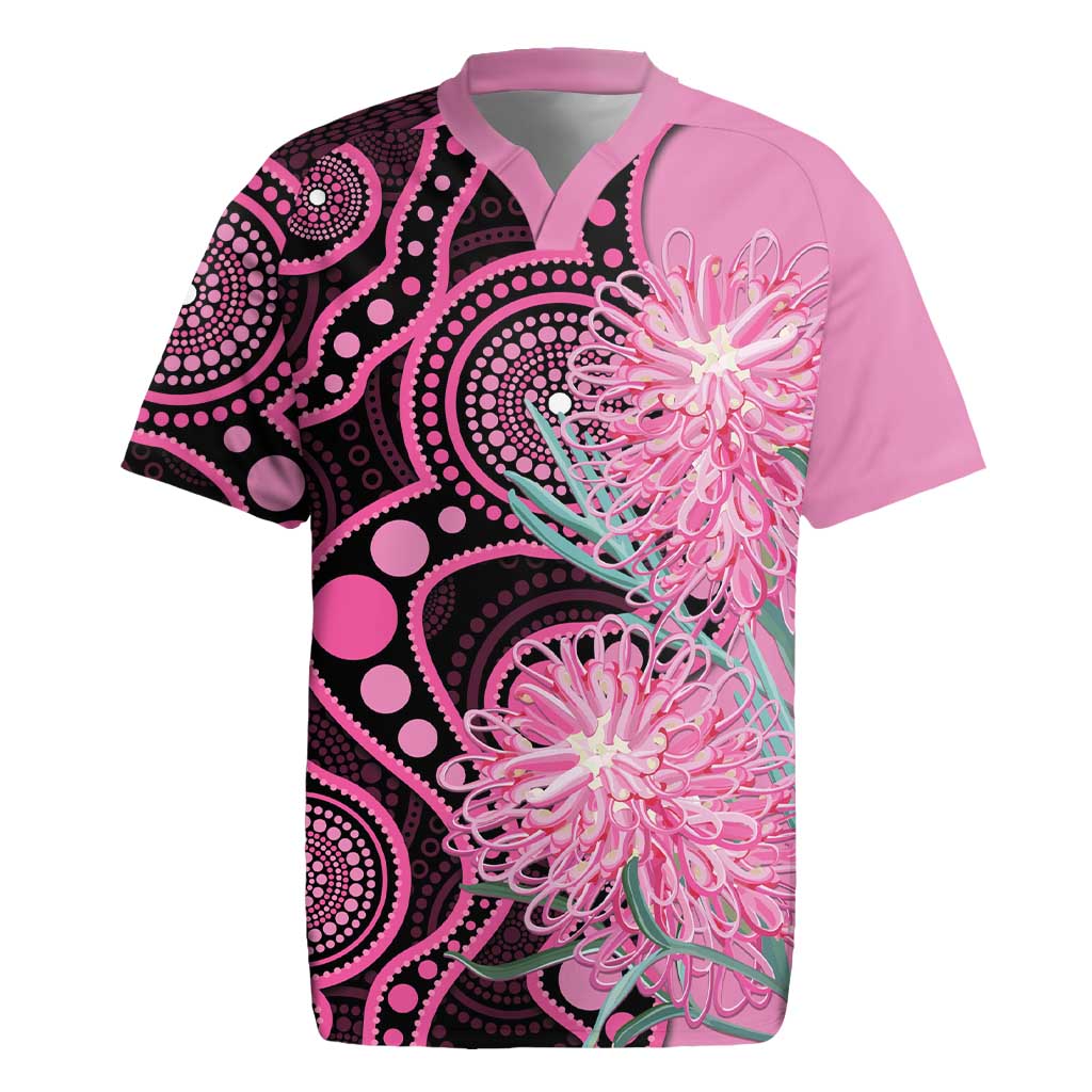 Australia Grevillea Rugby Jersey Aussie Native Spider Flower Indigenous Art