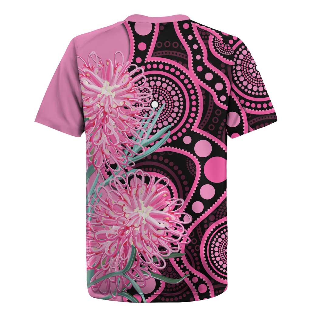 Australia Grevillea Rugby Jersey Aussie Native Spider Flower Indigenous Art
