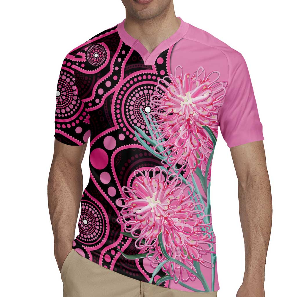 Australia Grevillea Rugby Jersey Aussie Native Spider Flower Indigenous Art