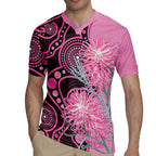 Australia Grevillea Rugby Jersey Aussie Native Spider Flower Indigenous Art