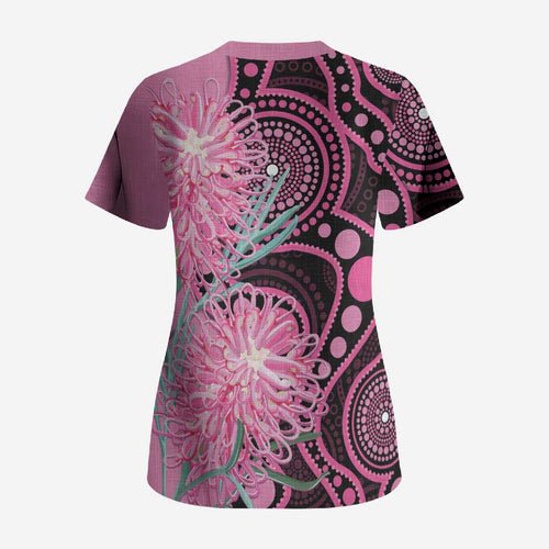 Australia Grevillea Scrub Top Aussie Native Spider Flower Indigenous Art