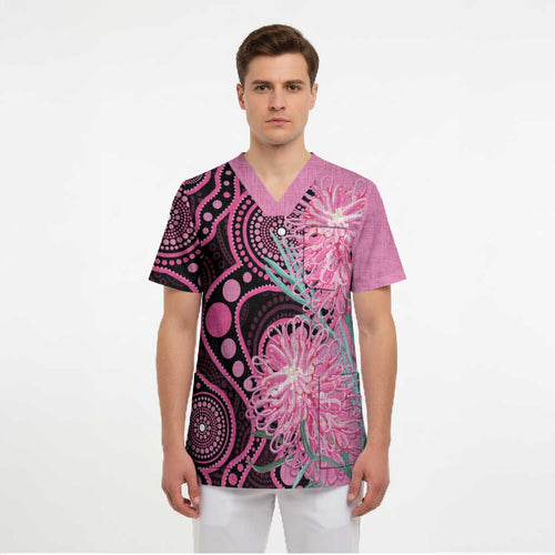 Australia Grevillea Scrub Top Aussie Native Spider Flower Indigenous Art