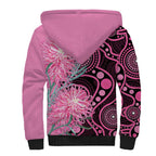 Australia Grevillea Sherpa Hoodie Aussie Native Spider Flower Indigenous Art