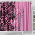 Australia Grevillea Shower Curtain Aussie Native Spider Flower Indigenous Art