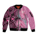 Australia Grevillea Sleeve Zip Bomber Jacket Aussie Native Spider Flower Indigenous Art
