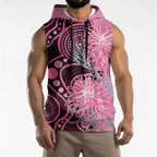Australia Grevillea Sleeveless Hoodie Aussie Native Spider Flower Indigenous Art
