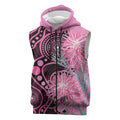 Australia Grevillea Sleeveless Zip Hoodie Aussie Native Spider Flower Indigenous Art