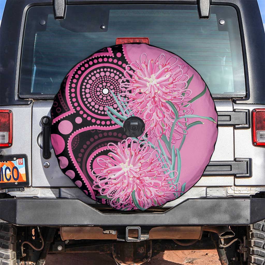 Australia Grevillea Spare Tire Cover Aussie Native Spider Flower Indigenous Art