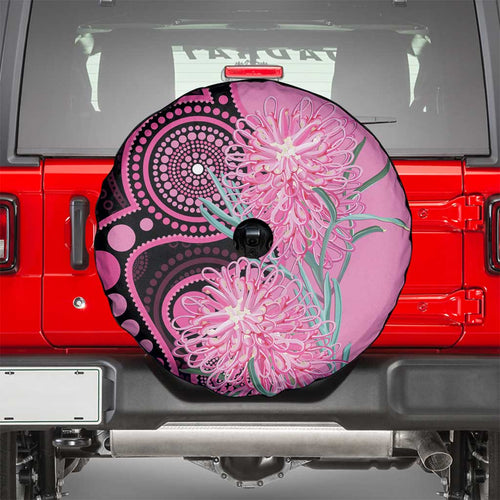Australia Grevillea Spare Tire Cover Aussie Native Spider Flower Indigenous Art
